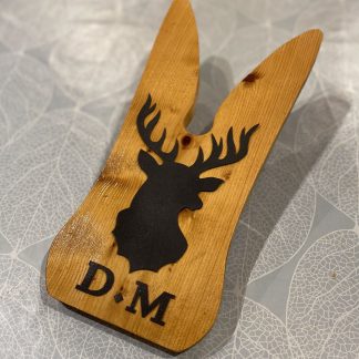 Handmade Personalised Stag Motif Boot Jack